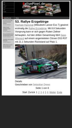 Vorschau der mobilen Webseite www.rallyepixel.de, Rallyepixel