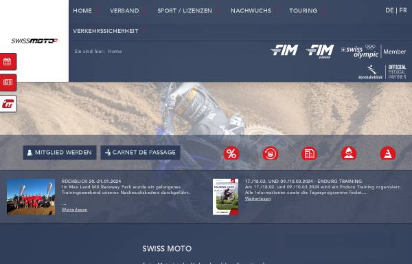 Vorschau von www.swissmoto.org, Schweizer Motocross Föderation FMS