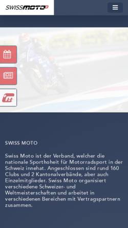 Vorschau der mobilen Webseite www.swissmoto.org, Schweizer Motocross Föderation FMS