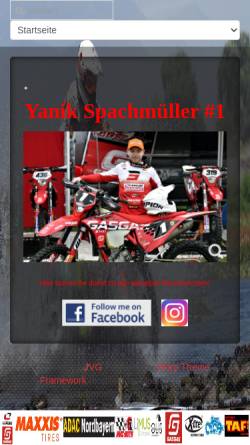 Vorschau der mobilen Webseite www.spachmueller-racing.de, Yanik Spachmüller