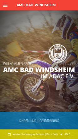 Vorschau der mobilen Webseite www.amc-bad-windsheim.de, AMC Bad Windsheim