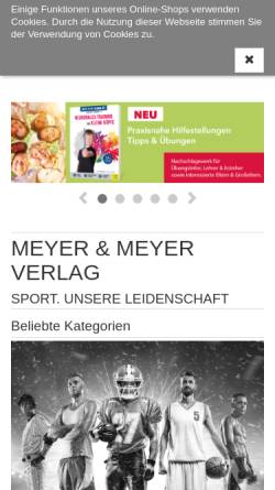 Vorschau der mobilen Webseite www.dersportverlag.de, Meyer & Meyer Fachverlag & Buchhandel GmbH