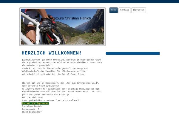 Vorschau von www.guidedbiketours.de, Christian Hanich & Patrick Messerer, Guidedbiketours