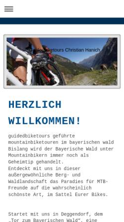 Vorschau der mobilen Webseite www.guidedbiketours.de, Christian Hanich & Patrick Messerer, Guidedbiketours