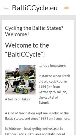 Vorschau der mobilen Webseite velovilnius.lt, Baltic Cycle Ltd.