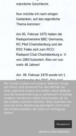 Vorschau der mobilen Webseite www.rccharlottenburg.de, RC Charlottenburg
