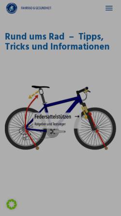 Vorschau der mobilen Webseite www.fahrrad-gesundheit.de, Fahrrad & Gesundheit