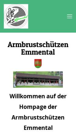 Vorschau der mobilen Webseite www.asemmental.ch, Armbrustschützen Emmental