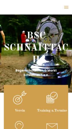 Vorschau der mobilen Webseite www.bsc-schnaittach.de, Bogenschützenclub Schnaittach