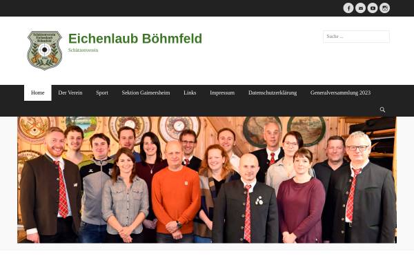 Vorschau von www.eichenlaub-boehmfeld.de, Schützenverein Eichenlaub Böhmfeld e.V.