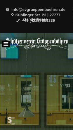 Vorschau der mobilen Webseite www.svgrueppenbuehren.de, Schützenverein Grüppenbühren