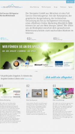 Vorschau der mobilen Webseite www.sherpatec.com, Sherpatec GmbH