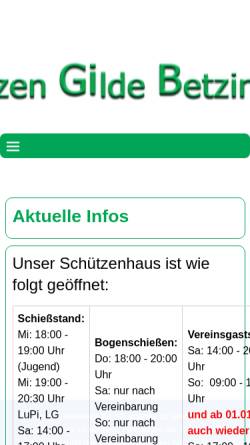 Vorschau der mobilen Webseite www.sgi-betzingen.de, Schützengilde Betzingen e.V.