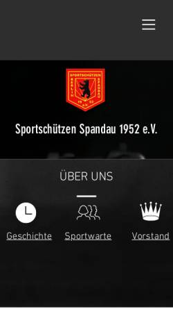 Vorschau der mobilen Webseite www.sportschuetzen-spandau.de, Sportschützen Spandau 1952 e.V.