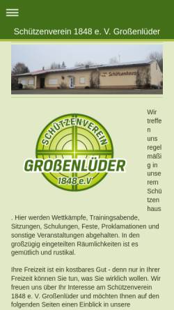 Vorschau der mobilen Webseite www.schuetzenverein-grossenlueder.de, Schuetzenverein 1848 e.V. Großenlüder