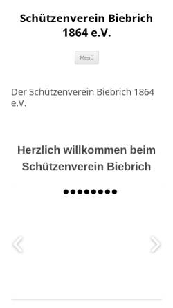 Vorschau der mobilen Webseite schuetzenverein-biebrich.de, Schützenverein Biebrich 1864 e.V.