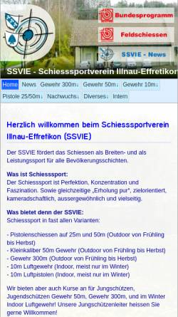 Vorschau der mobilen Webseite www.ssvie.ch, Schiesssportverein Illnau-Effretikon