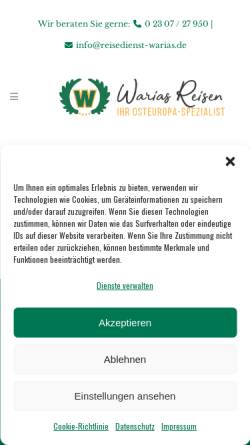 Vorschau der mobilen Webseite www.ostreisen.de, Ostreisen GmbH