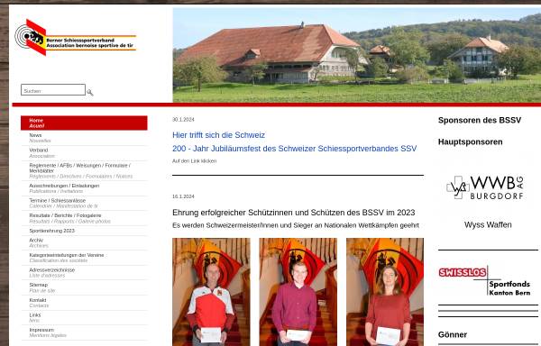 Vorschau von www.bssvbe.ch, Kantonalschützenverband Bern