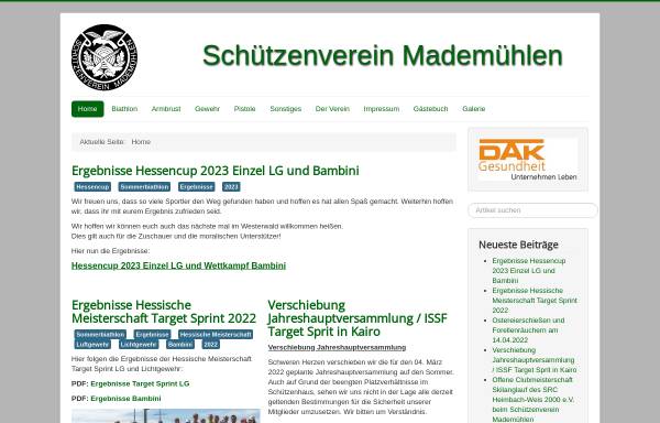 Vorschau von www.sv-mademuehlen.net, Schützenverein Mademühlen e.V.