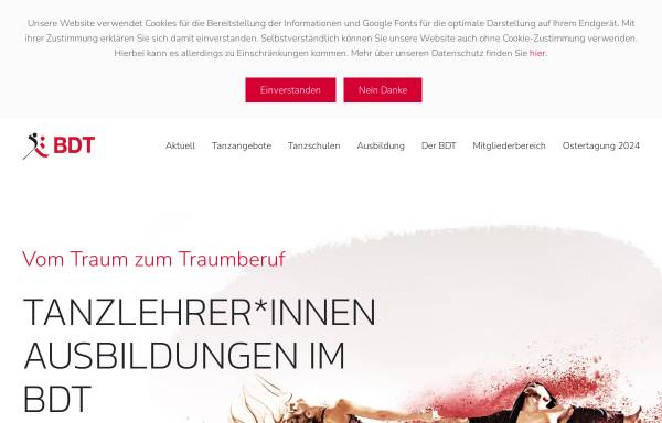 Vorschau von bdt-ev.de, Berufsverband Deutscher Tanzlehrer e.V.