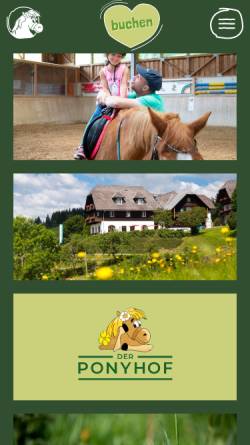 Vorschau der mobilen Webseite www.ponyhof-familienhotel.at, Der Ponyhof - Familie Grill