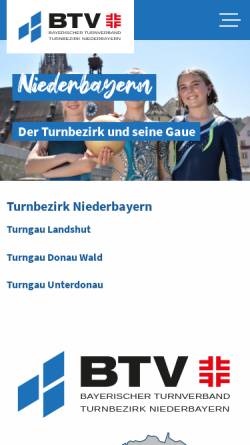 Vorschau der mobilen Webseite turnbezirk-niederbayern.de, Turnbezirk Niederbayern