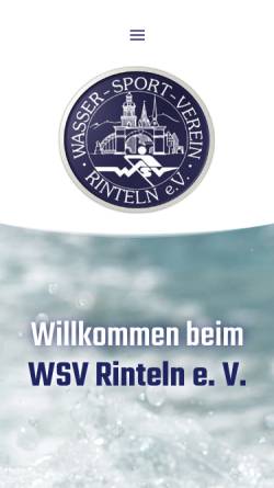 Vorschau der mobilen Webseite www.wsv-rinteln.com, Wasser-Sport-Verein Rinteln e.V.