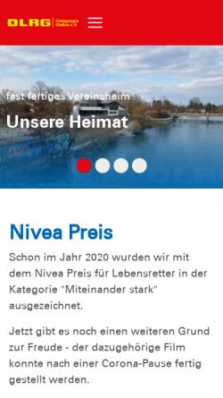 Vorschau der mobilen Webseite giessen.dlrg.de, DLRG Kreisgruppe Gießen e.V.