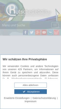 Vorschau der mobilen Webseite www.rutscherlebnis.de, Rutscherlebnis.de