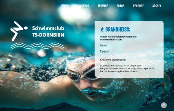 Vorschau von www.schwimmclub-tsd.at, TS Dornbirn
