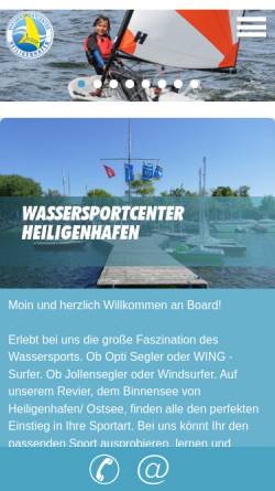 Vorschau der mobilen Webseite www.malicke.de, Segel- und Surfschule Malicke