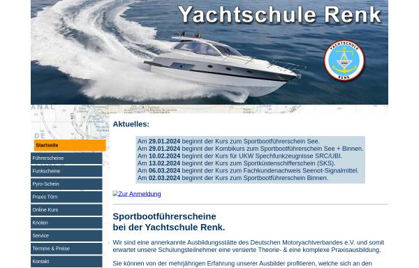 Vorschau von www.yachtschule-sehnde.de, Yachtschule Sehnde