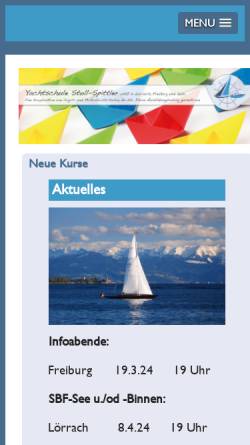 Vorschau der mobilen Webseite yachtschule-spittler.de, Yachtschule Spittler