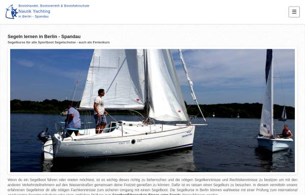 Vorschau von www.segeln-lernen-berlin.de, Exklusive Segel- und Motorbootausbildung in Berlin