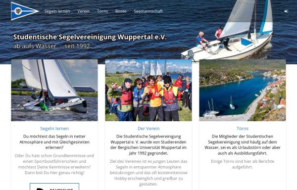 Vorschau von www.segelvereinigung-wuppertal.de, Studentische Segelvereinigung Wuppertal