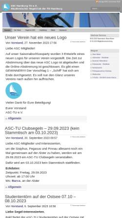 Vorschau der mobilen Webseite www.asc-tu.de, ASC Hamburg TU e.V.