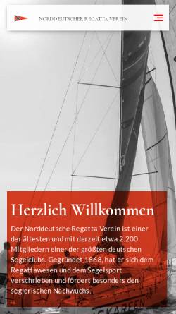 Vorschau der mobilen Webseite www.nrv.de, NRV Norddeutscher Regatta Verein
