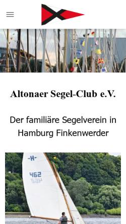 Vorschau der mobilen Webseite www.asc-elbe.de, Altonaer Segel-Club e.V.