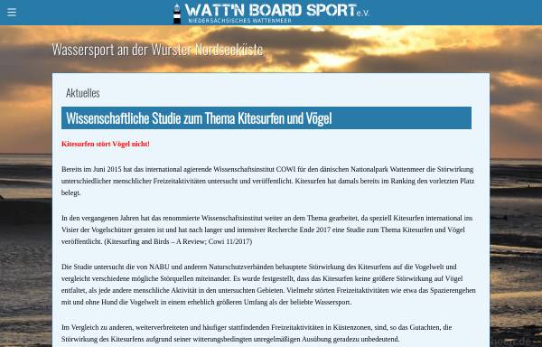 Vorschau von www.wattnboardsport.de, Watt'n Board Sport e.V