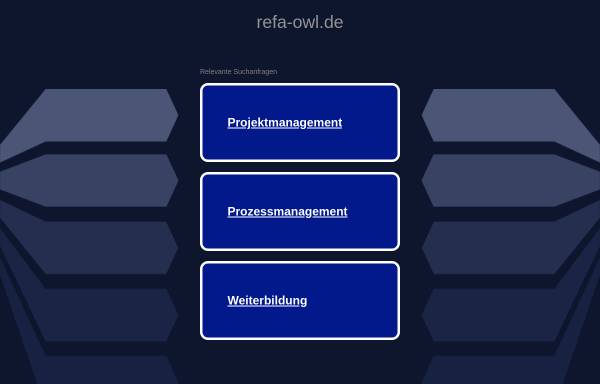 Vorschau von www.refa-owl.de, REFA - Nordwest e.V., Regionalverband Ostwestfalen-Lippe