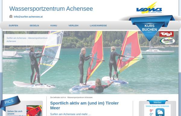Vorschau von www.surfen-achensee.at, Wassersportzentrum Achensee