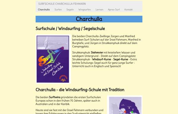 Vorschau von www.surfschule-charchulla.de, Surfschule Charchulla Fehmarn