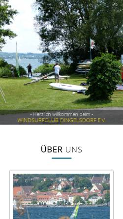Vorschau der mobilen Webseite wscd.de, Windsurfclub Dingelsdorf e.V.