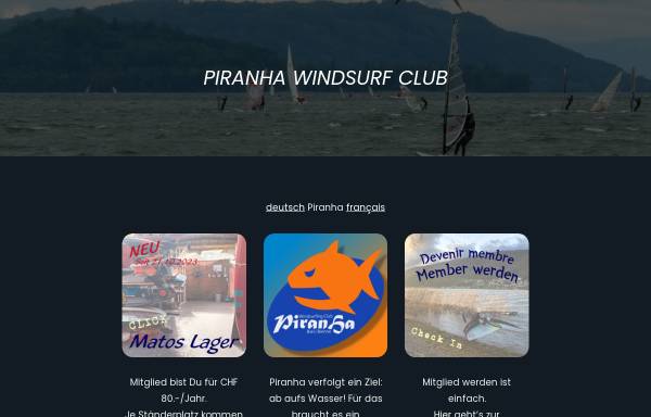 Vorschau von piranha-surf.ch, Piranha Windsurfing Club Biel/Bienne