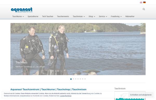 Vorschau von www.aquanaut.de, Aquanaut Tauchzentrum