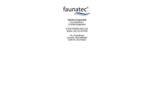 Vorschau von www.faunatec.com, Tauchschule faunatec