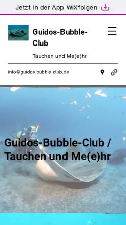 Vorschau der mobilen Webseite www.guidos-bubble-club.de, Guido's Bubble Club