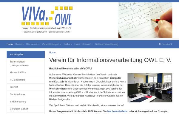 Verein für Informationsverarbeitung OWL e.V. - Salzufler Stenografenverein