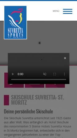 Vorschau der mobilen Webseite www.suvretta-sports.ch, Suvretta Sports School